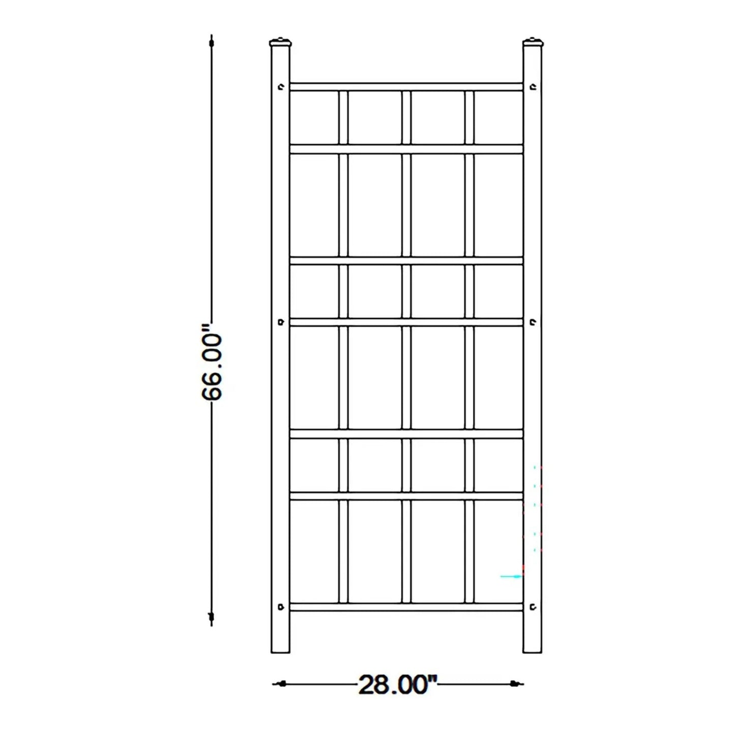 66 Inch Outdoor Brown Vinyl Garden Trellis by HomePacific on Tampa Home & Garden Store