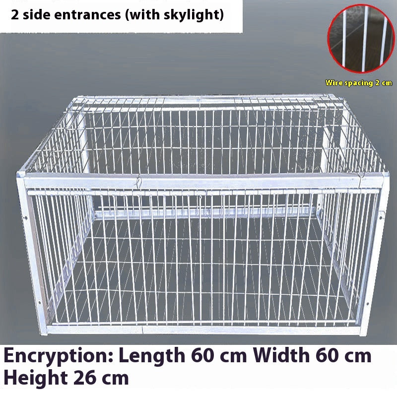 Pigeon Active Network Door Encrypted Return Cage, metal bird cage 60x60x26 cm with 2 side entrances on Tampa Home & Garden Store