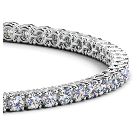 Lab Grown round diamond tennis bracelet in silver-tone metal on Tampa Home & Garden Store