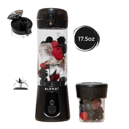 BLENDi cordless portable ice-crushing blender 17oz with black base and two jars on Tampa Home & Garden Store
