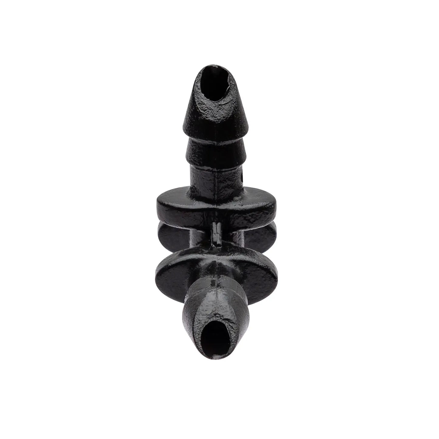 One quarter inch barb drip elbow tubing connector, black plastic on Tampa Home & Garden Store