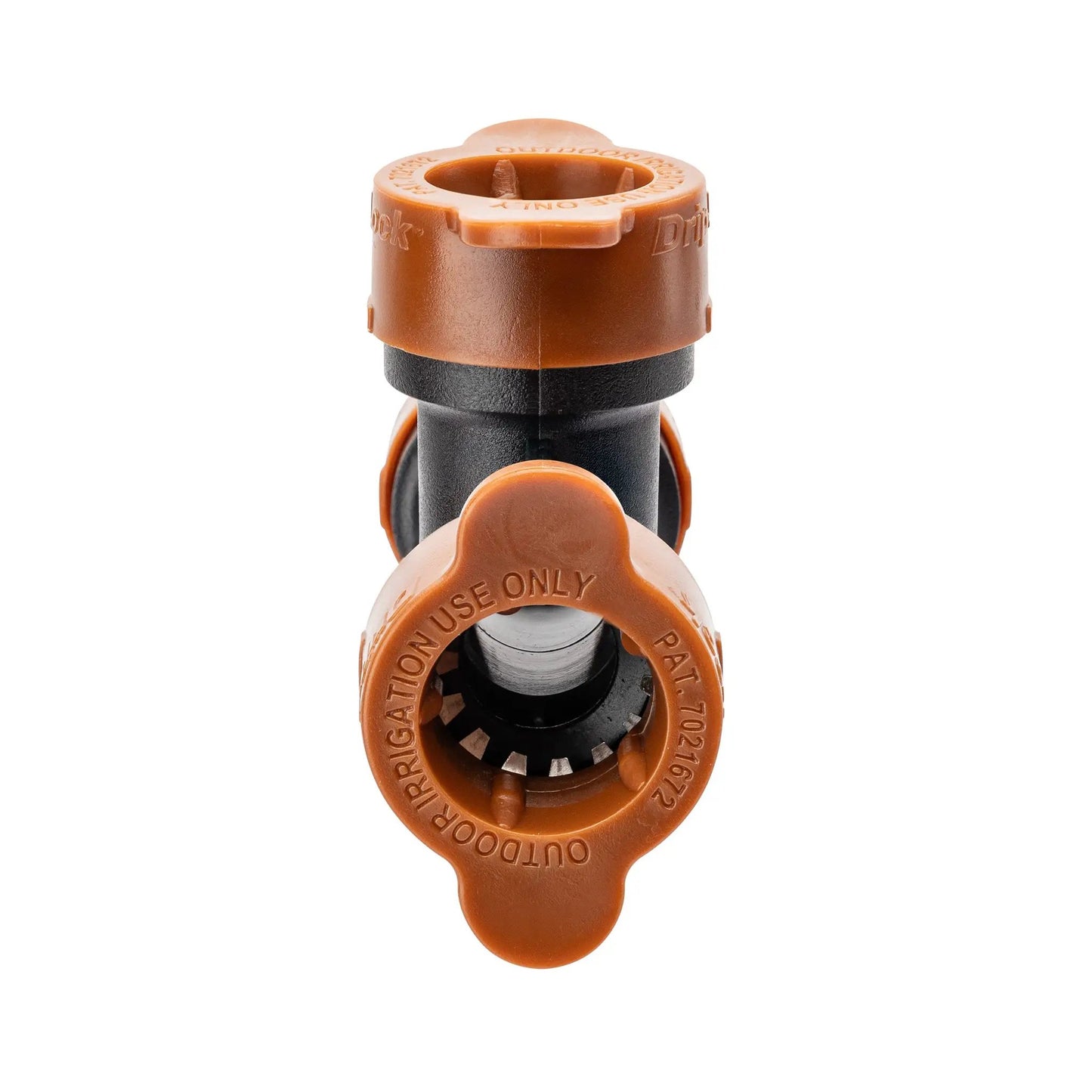 Drip-Lock Tee 1/2 in watertight seal orange Orbit Irrigation fitting on Tampa Home & Garden Store