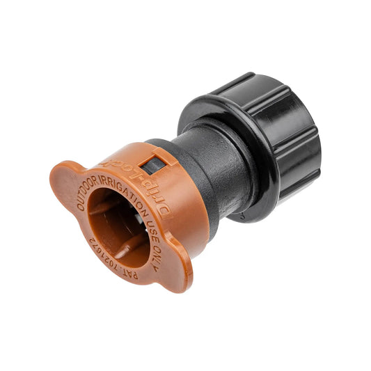 1/2in Orbit Drip-Lock hose faucet adapter with gasket and black body in Tampa Garden on Tampa Home & Garden Store