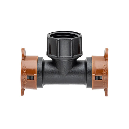 3/4 in FHT swivel Drip-Lock Tee with black body and orange clamps Orbit Irrigation on Tampa Home & Garden Store