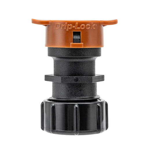 Half-inch Drip-Lock cap for drip tubing, orange plastic, Orbit Irrigation on Tampa Home & Garden Store