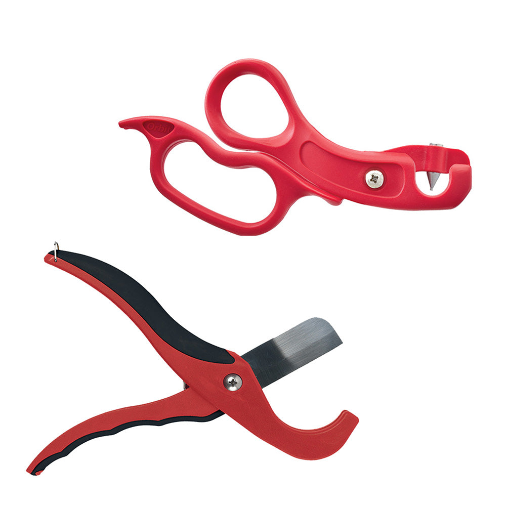 Drip irrigation tubing cutter and hole punch kit, red two-piece set on Tampa Home & Garden Store