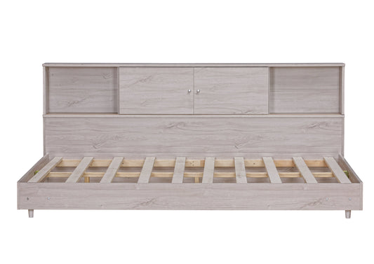 Full Size Daybed Frame with Storage Bookcases White Oak - Tampa Home & Garden Store
