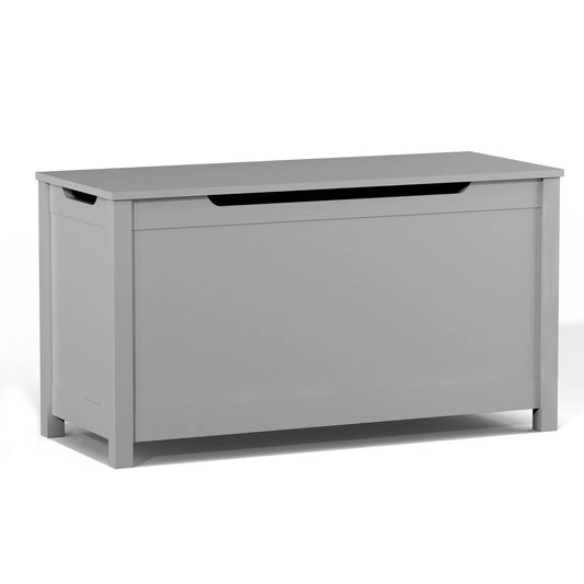 Toy Box Storage With Safety Hinged Lid in white finish, storage cabinet on Tampa Home & Garden Store