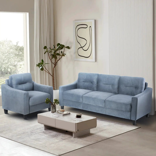 Gray chenille two-piece sectional sofa for living room on Tampa Home & Garden Store