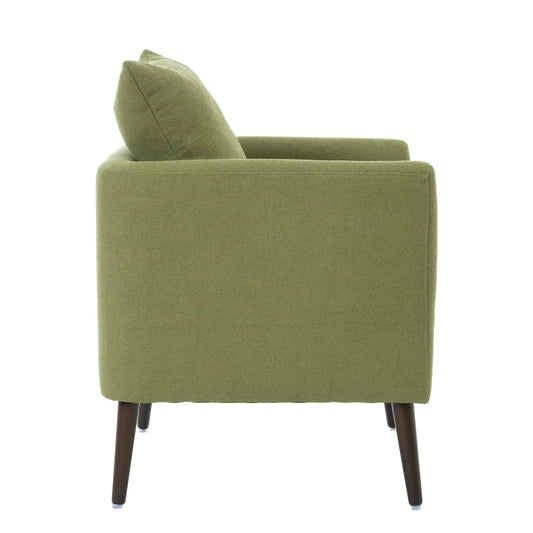 Olive Barrel Chair fabric armchair with wooden legs on Tampa Home & Garden Store