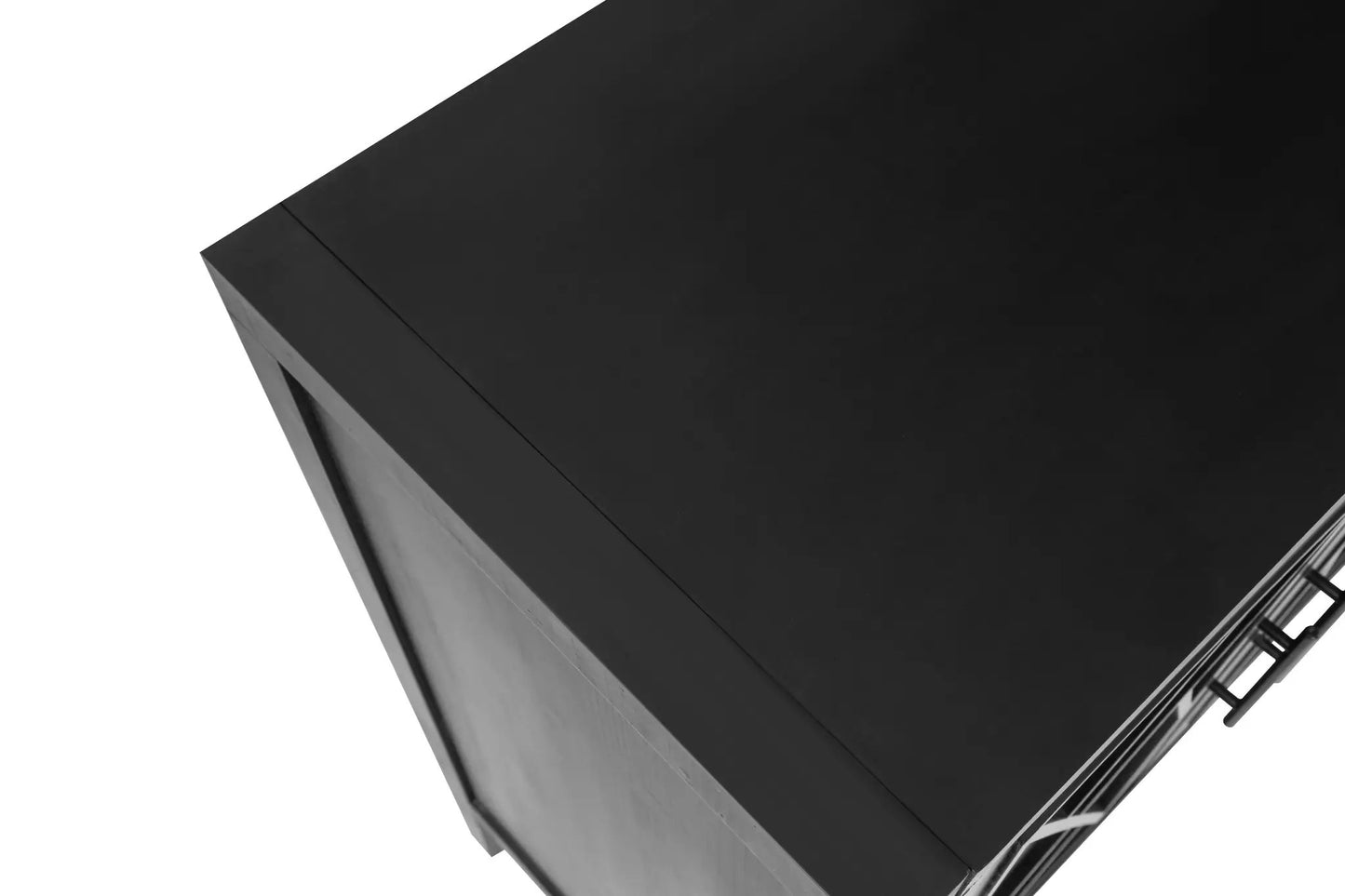 4 Door Wooden Twill Sideboard Black matte finish on Tampa Home & Garden Store