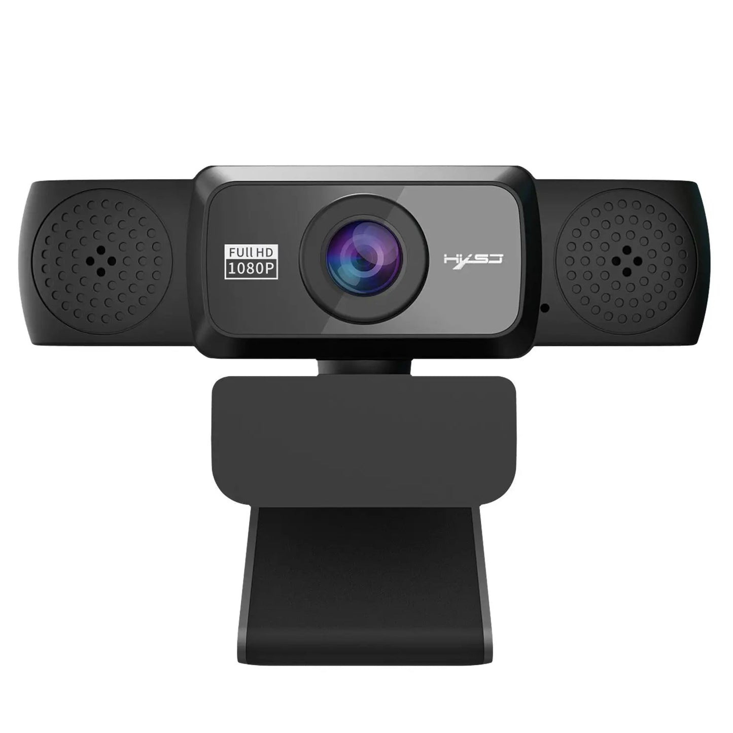 1080P webcam with 360-degree rotatable lens, black USB camera on tripod mount on Tampa Home & Garden Store
