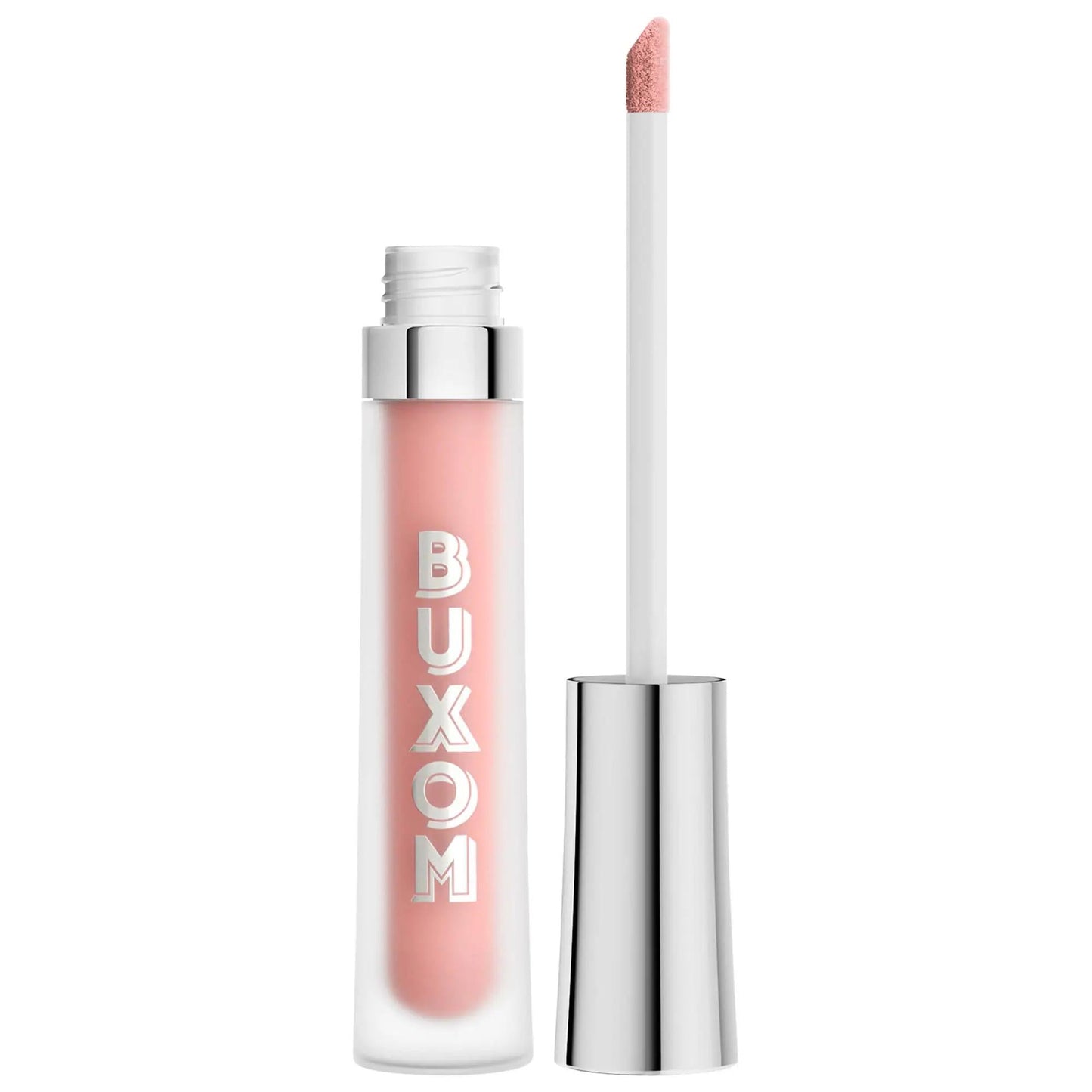 Lip gloss Buxom Full-On Plumping Lip Cream Gloss in pink peach with wand and silver cap on Tampa Home & Garden Store