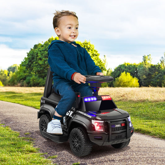 6V Kids Ride On Police Car with Real Megaphone and Siren Flashing Lights - Tampa Home & Garden Store