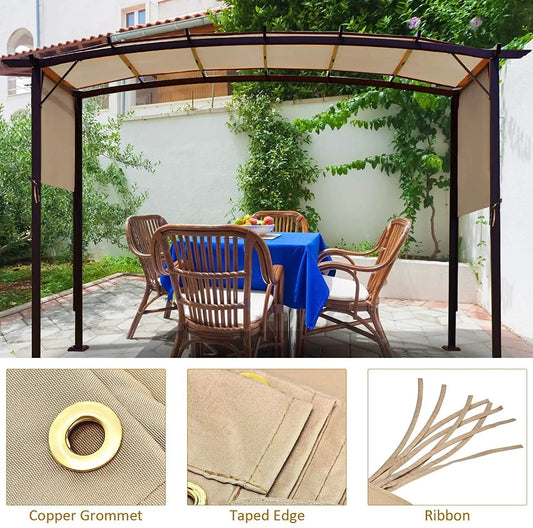 Outdoor canopy shade cover beige with copper grommets 4 straps DirectDeals on Tampa Home & Garden Store