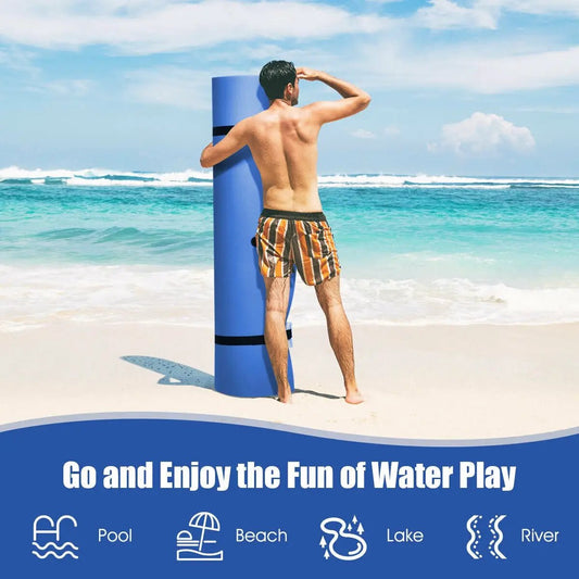 Floating water pad 12x6 ft 3-layer green DirectDeals pool loungers on Tampa Home & Garden Store