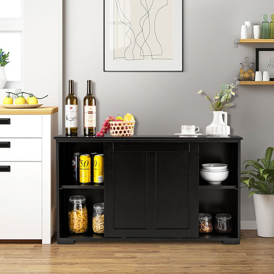 Armario de cocina con puerta corrediza - Negro