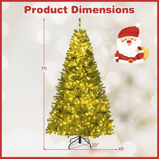 Pre-Lit artificial Christmas tree DirectDeals, 7 ft with warm LED lights and metal stand on Tampa Home & Garden Store