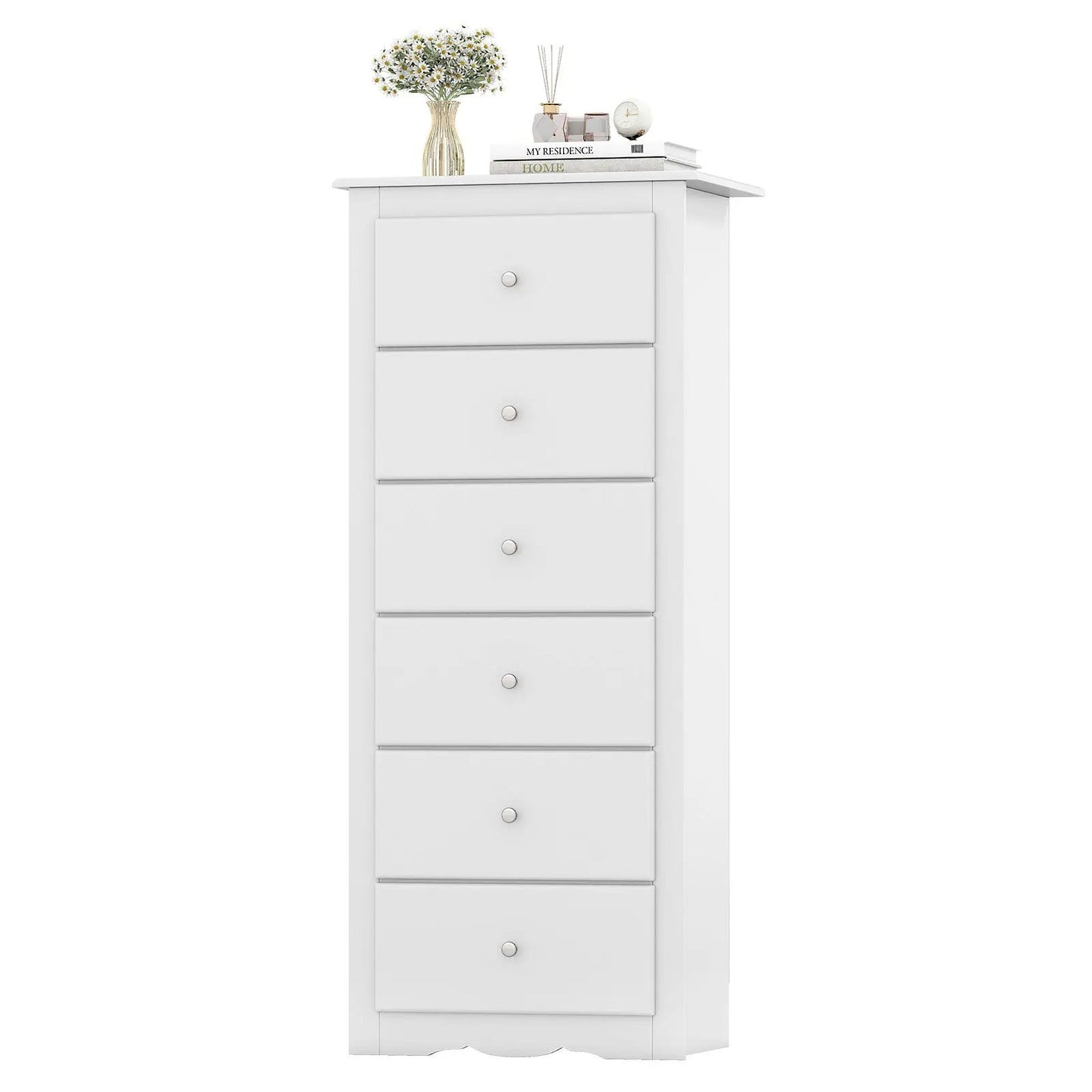 6 Drawers Chest Dresser Clothes Storage Bedroom Furniture Cabinet-Black - Tampa Home & Garden Store