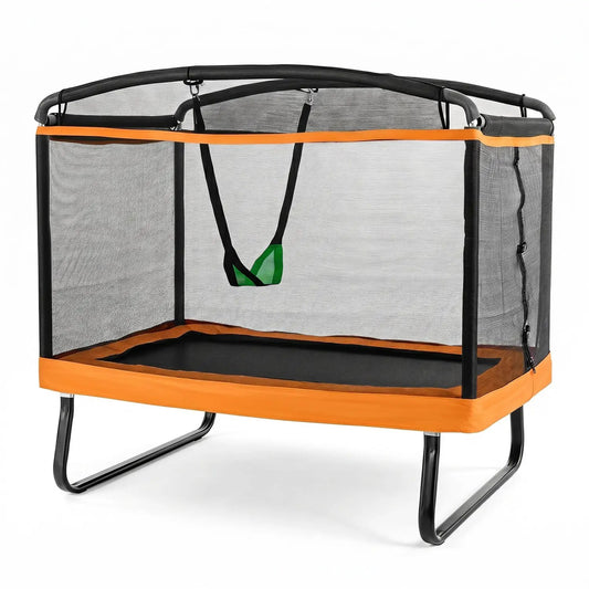 6 ft kids trampoline with swing and safety enclosure net DirectDeals on Tampa Home & Garden Store