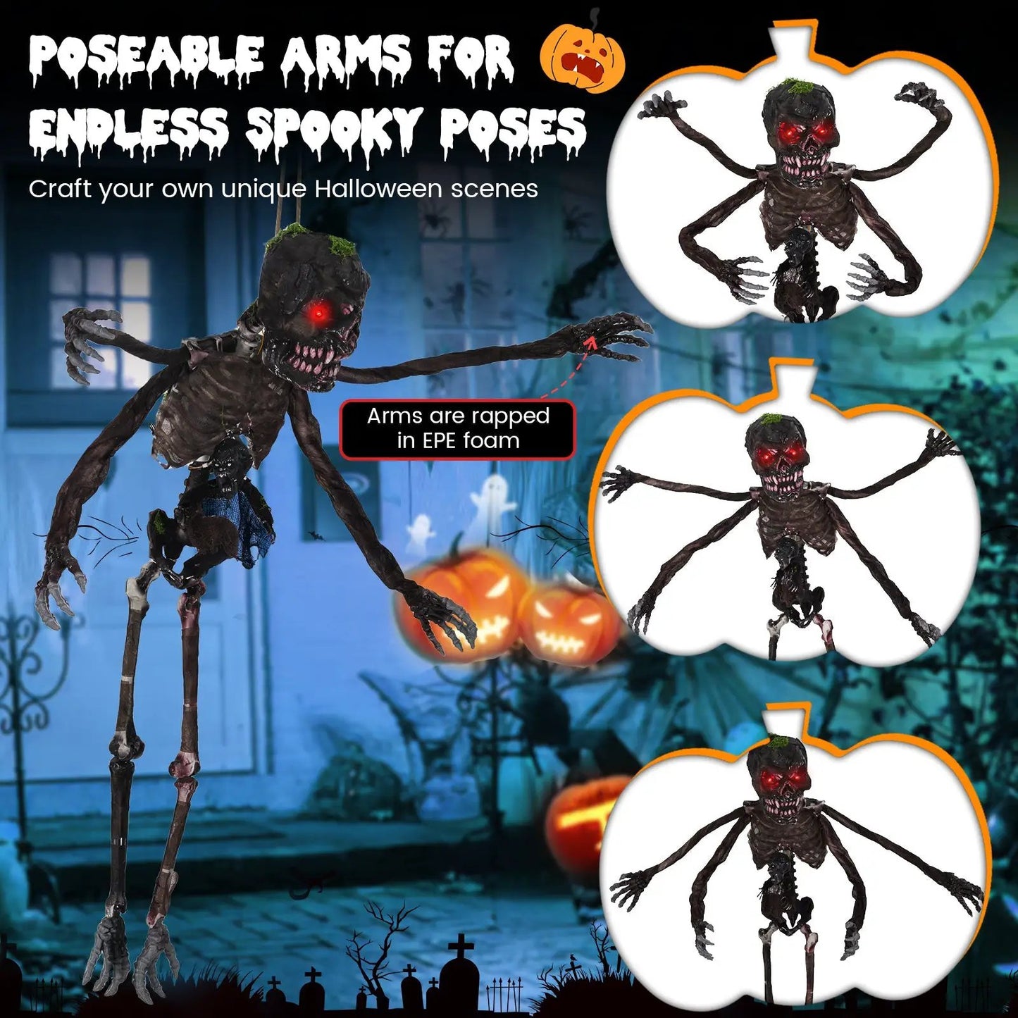 6 ft animated Halloween skeleton with red LED eyes by DirectDeals on Tampa Home & Garden Store