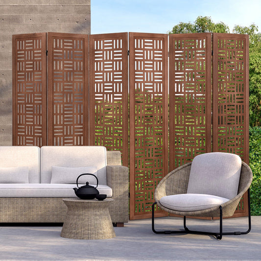 4-Panel Solid Wood Room Divider Folding Partition Stand - Tampa Home & Garden Store