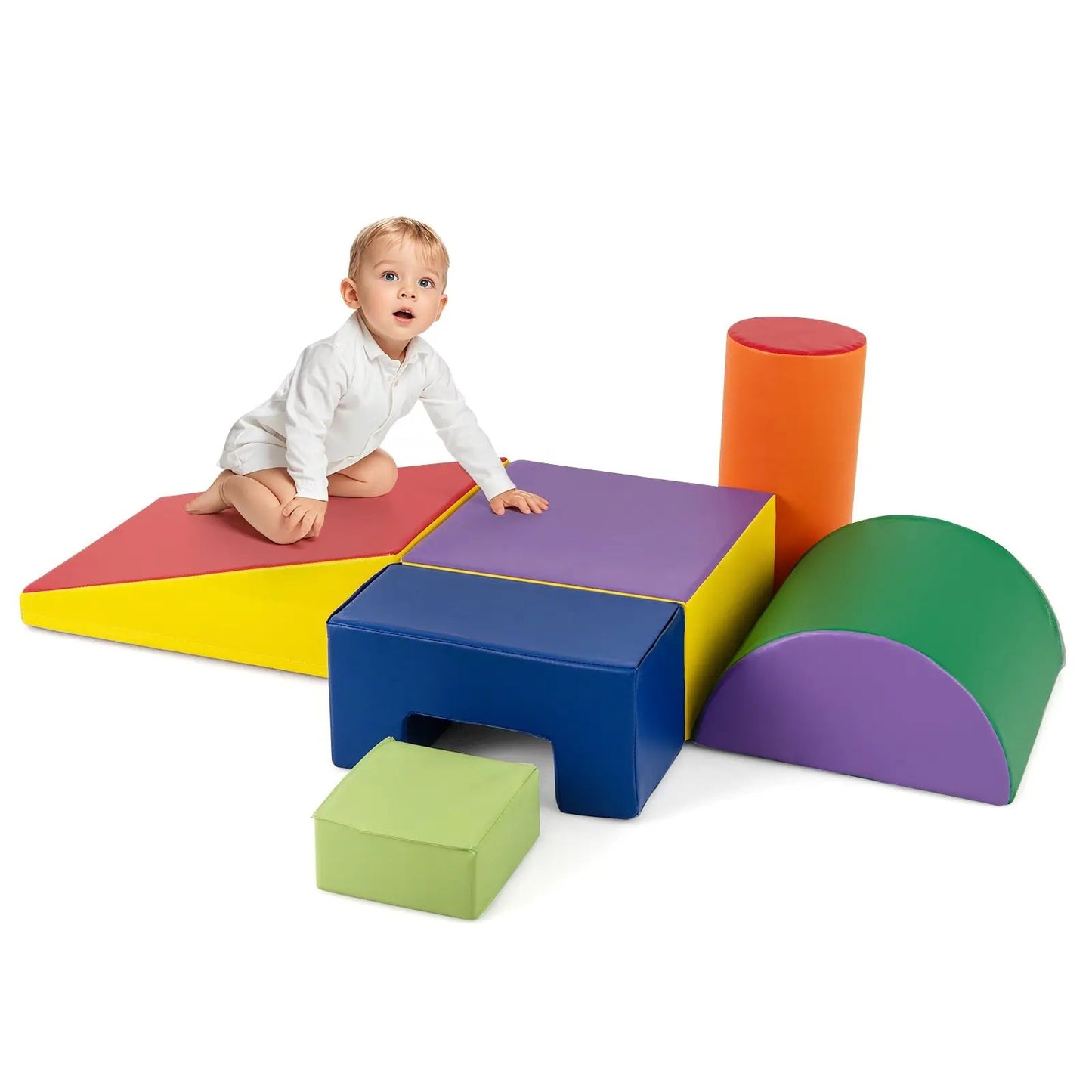 Foam Climbing Blocks Indoor Playset for Kids, 6-piece DirectDeals colorful blocks on Tampa Home & Garden Store
