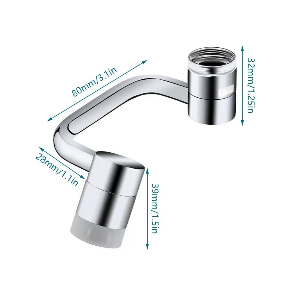 1080° rotating faucet extender with dual spray chrome finish Moktan Sabai on Tampa Home & Garden Store