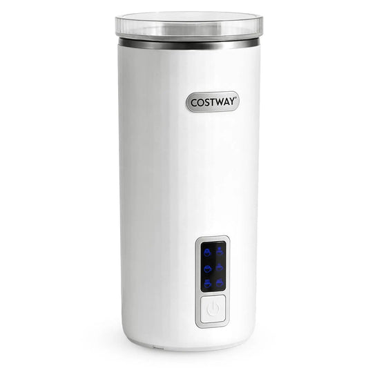 Milk frother, white stainless steel 6-in-1 with Costway logo and blue LED controls on Tampa Home & Garden Store