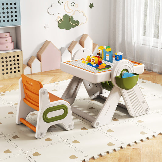 6-in-1 Multi-activity Children Table and Chair Set Folding Art Easel Set - Tampa Home & Garden Store