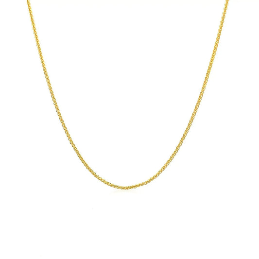 14k Yellow Gold Round Wheat Chain Necklace 1.0mm by Bids.com on Tampa Home & Garden Store