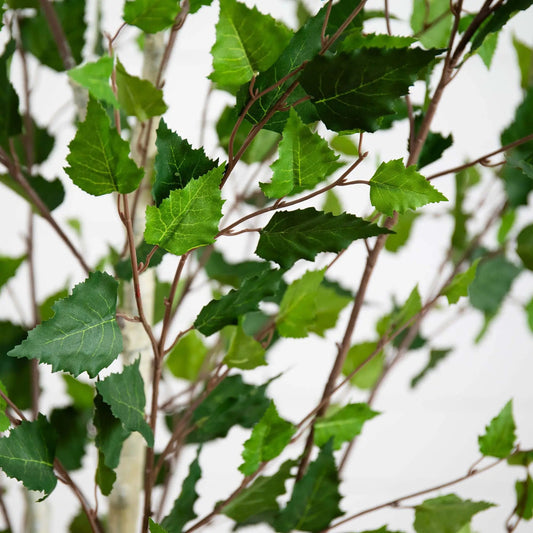 7 ft artificial birch tree with green real-touch leaves Nearly Natural on Tampa Home & Garden Store