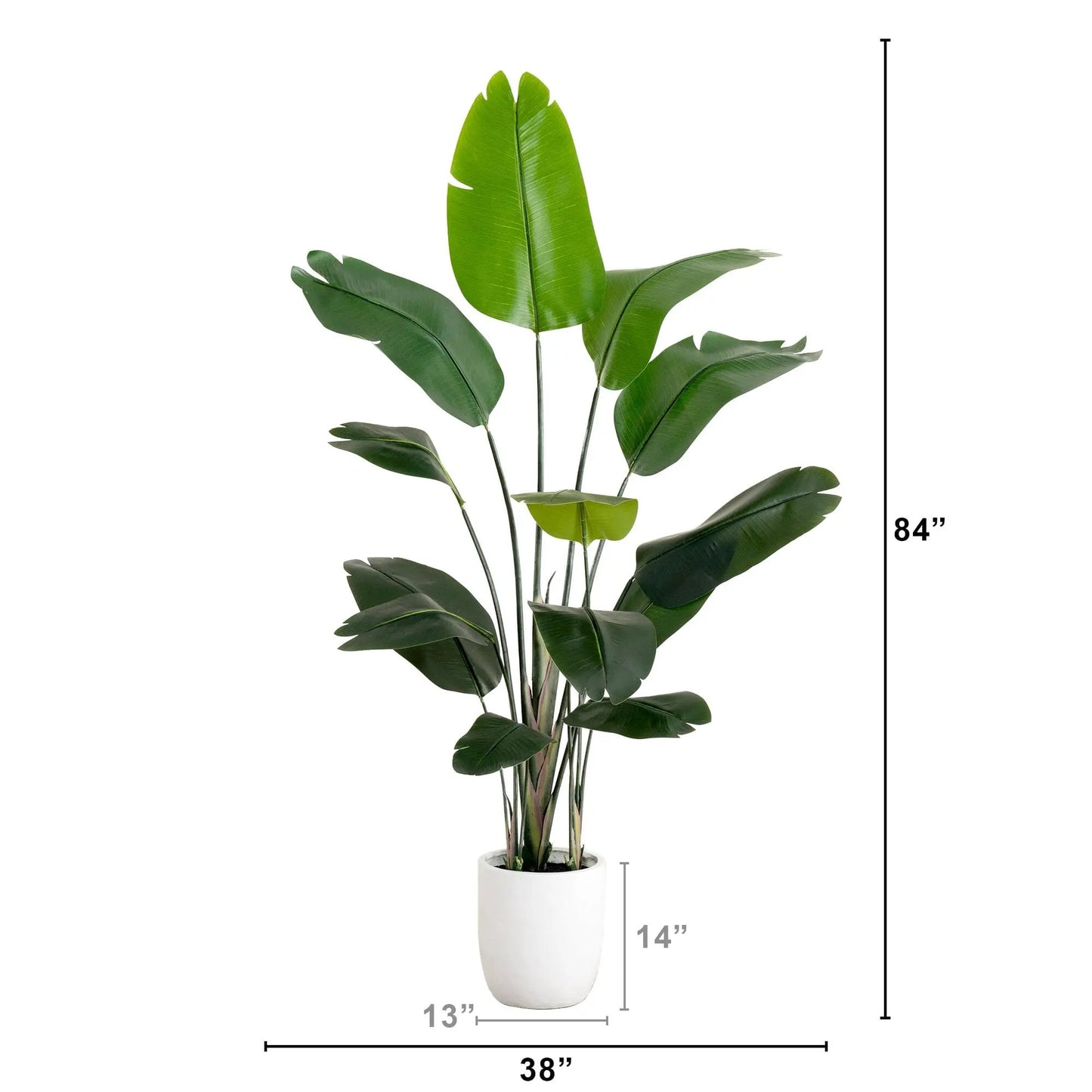 7' Artificial Bird of Paradise Tree with Resin Stone Planter - Tampa Home & Garden Store