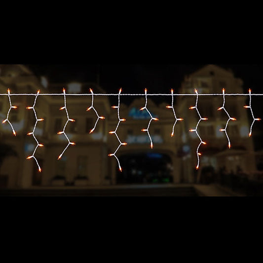 70 Indoor/Outdoor Icicle Lights - Warm White - White Wire - Tampa Home & Garden Store