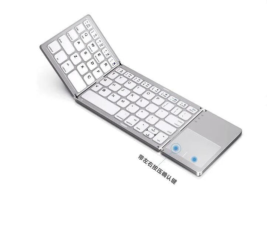 Mini clavier Bluetooth sans fil pliable à trois volets Bluetooth sans fil pliable avec pavé tactile BO33 rechargeable