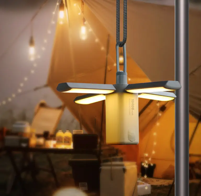Luz de camping de montaña para exteriores con gran autonomía y linterna multifuncional, luz de tienda de campaña, toldo portátil