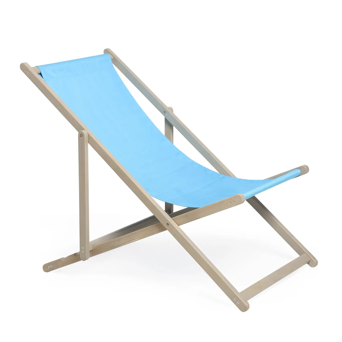 Juego de 2 sillas de patio plegables de madera para playa, sillas reclinables portátiles para exteriores con 3 niveles de altura ajustable, para playa, C