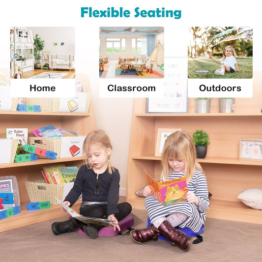 6 Pieces Multifunctional Hexagon Toddler Floor Cushions Classroom Seating with Handles - Tampa Home & Garden Store