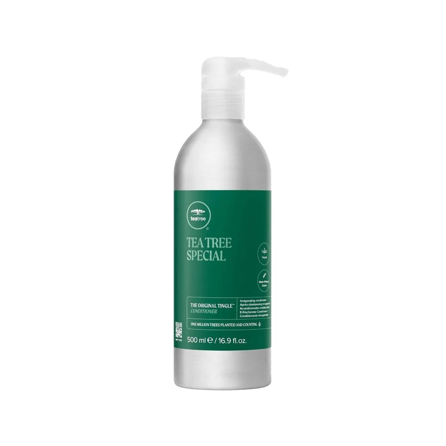 Hair mask bottle with pump, green Tea Tree Special label, 500 ml on Tampa Home & Garden Store