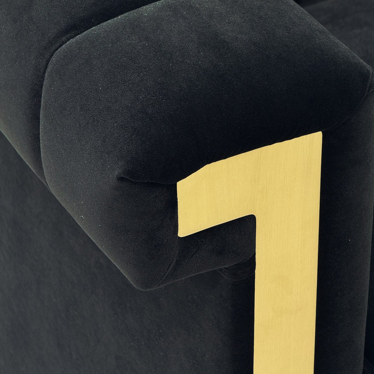 Black Velvet Chesterfield Sofa And Tufted Back