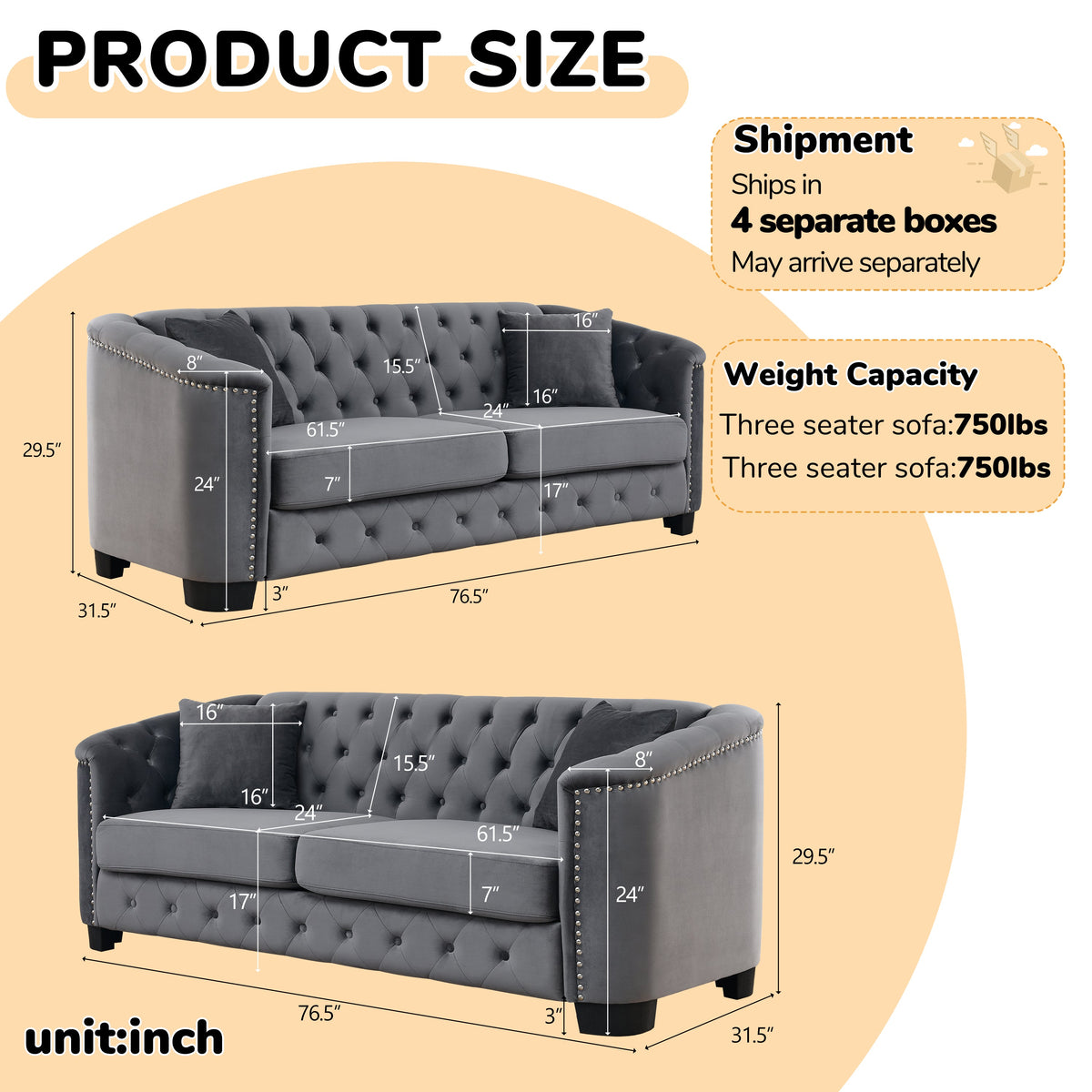 Chelsfield Sofa Set and Deep Velvet Cushions