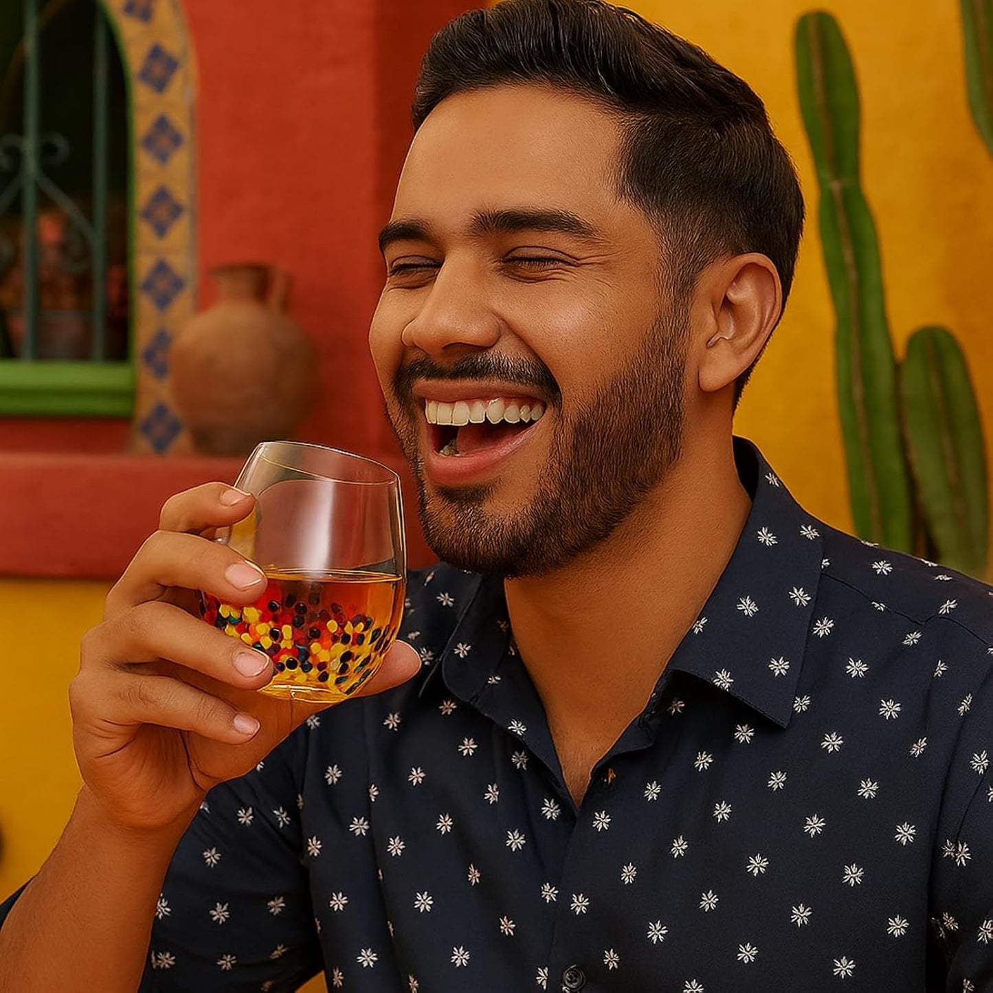 Hand Blown Mexican Wine Glasses And Festive Flair