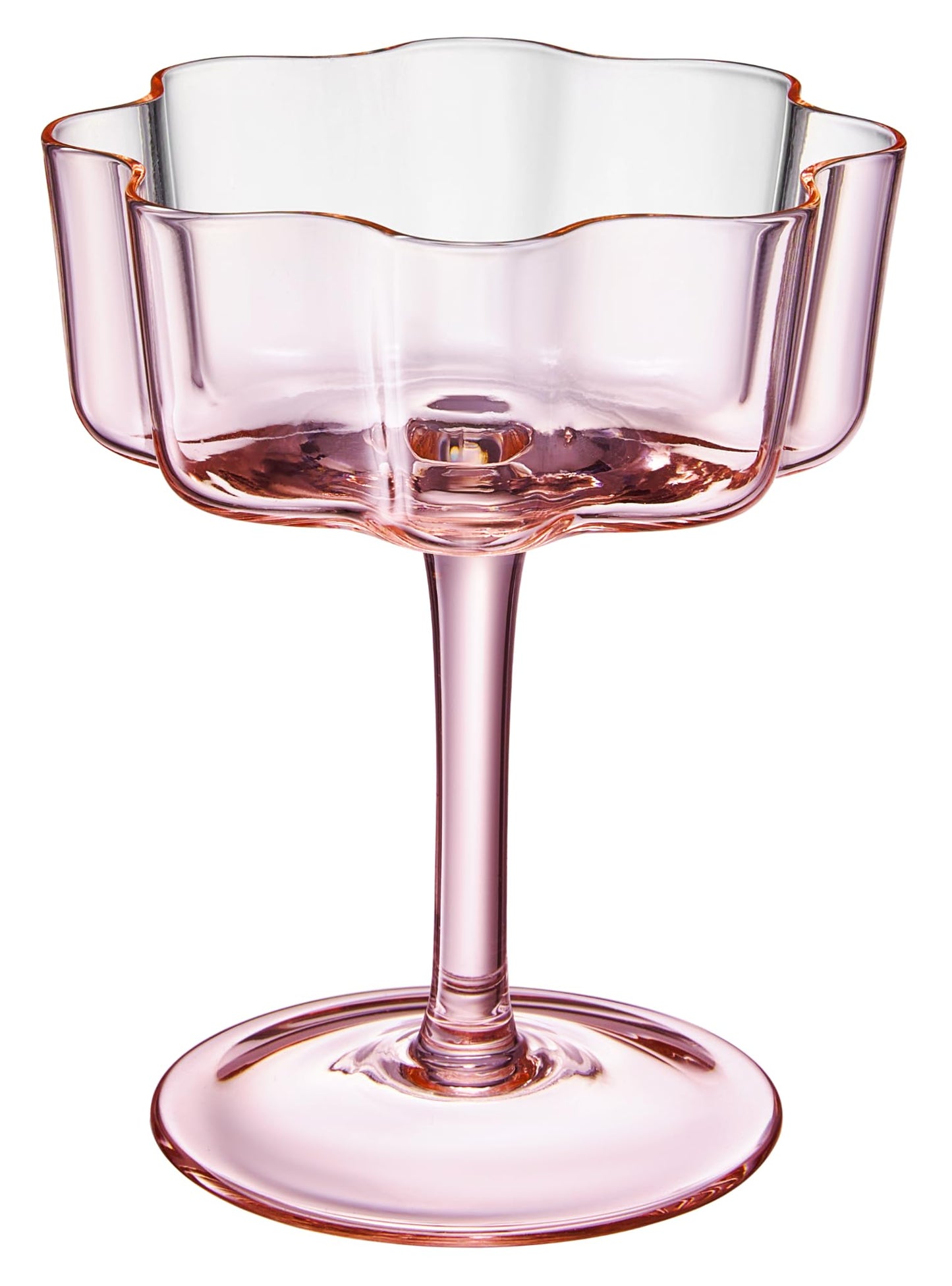 Flower Wave Coupe Cocktail Glasses Set of 5