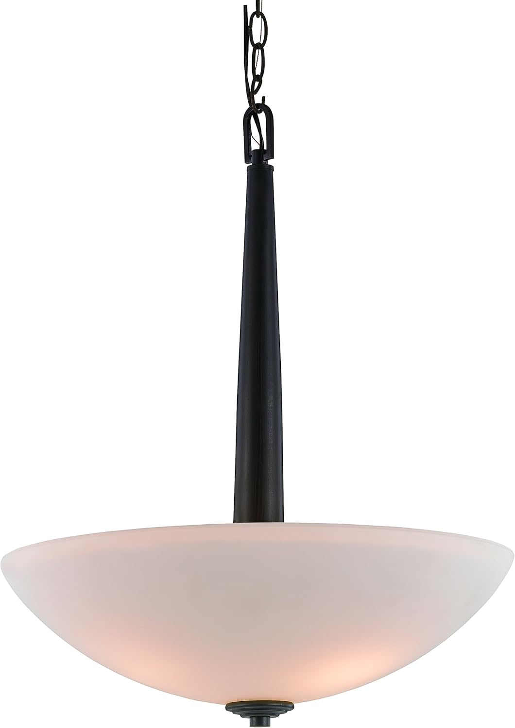 Oil Rubbed Bronze and Frosted Glass Pendant