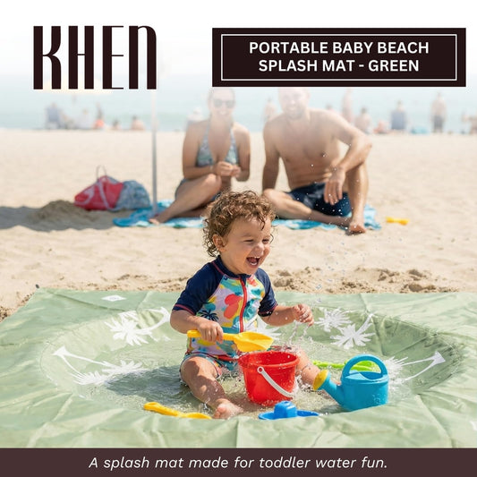 Baby Beach Splash Mat Green And Lightweight Design