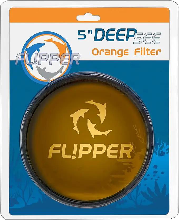 Aquarium viewer DeepSee Coral Viewer orange filter, 5-inch orange lens, Flipper brand on Tampa Home & Garden Store