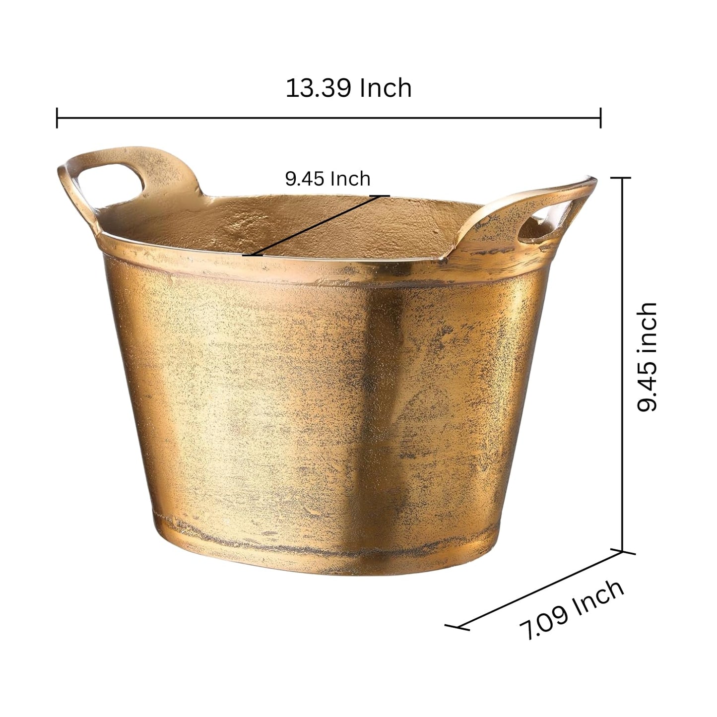 Golden Double Walled Ice Bucket and Cooler Set