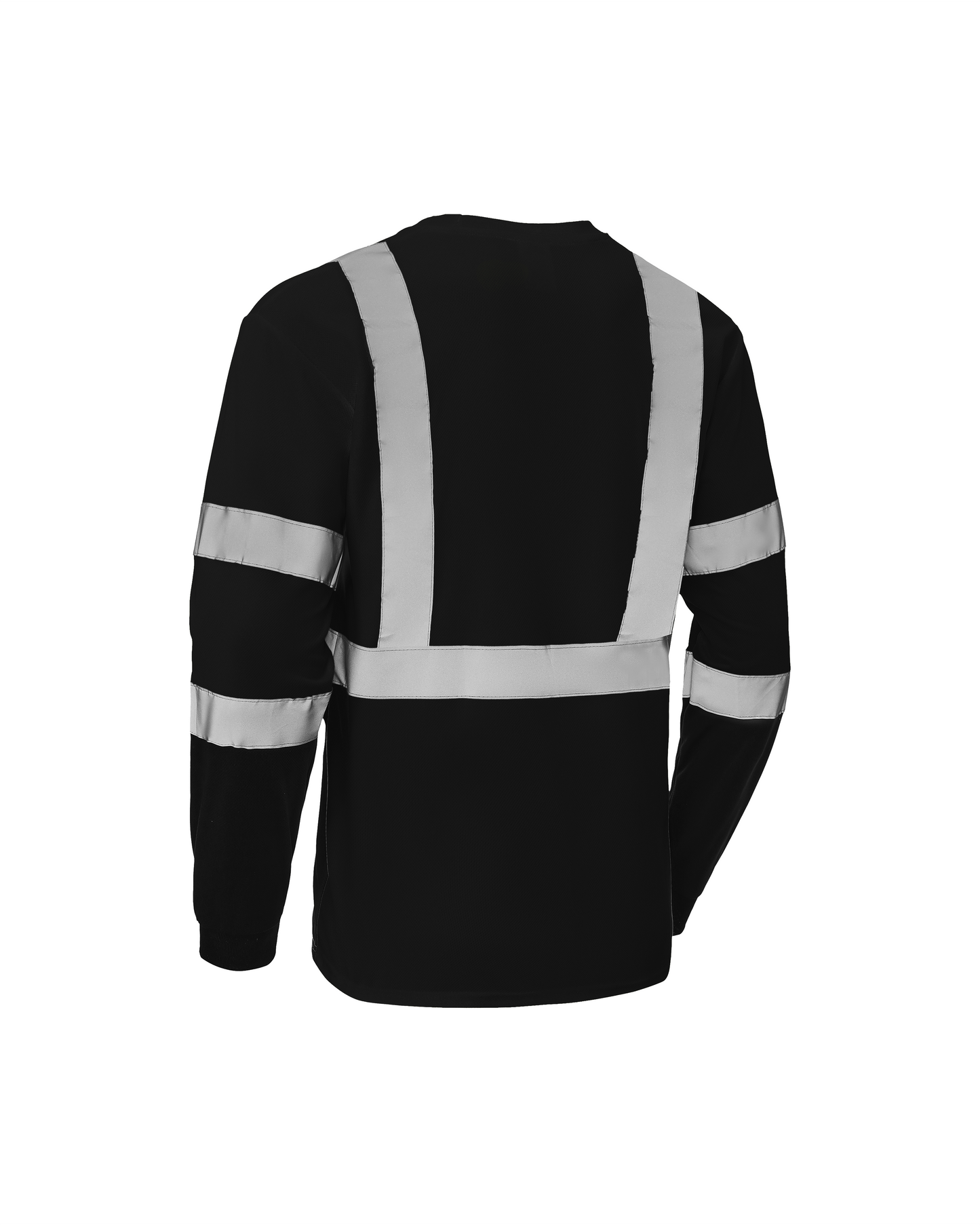 Kiwi High Visibility Reflector Black Long Sleeve Shirt with reflective tape on back and sleeves on Tampa Home & Garden Store