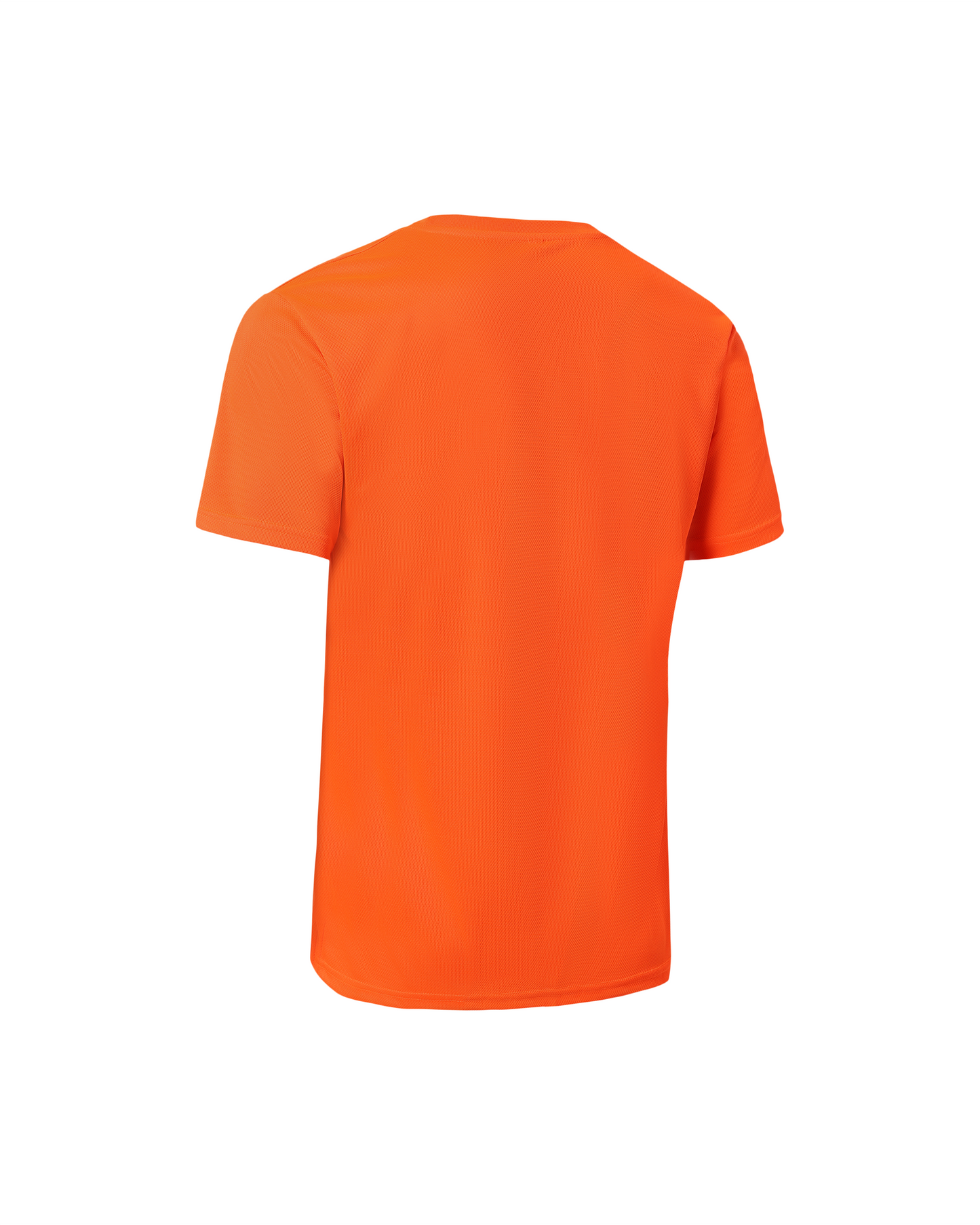 Kiwi high-visibility orange short-sleeve shirt back view on Tampa Home & Garden Store