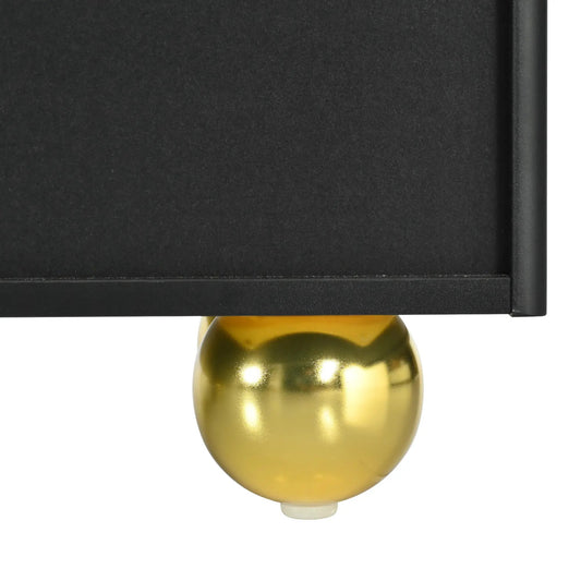 U-Can Modern TV Stand in black with gold spherical knob on Tampa Home & Garden Store